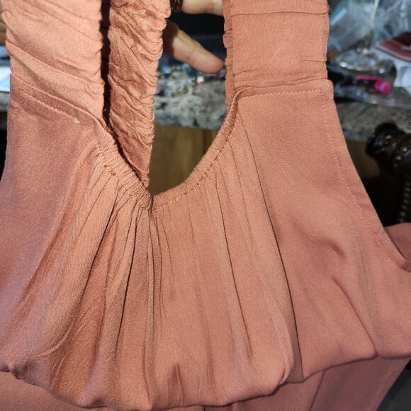 Polagram Lightweight Wide Leg Tank Jumpsuit Terracotta   2X - Picture 6 of 13